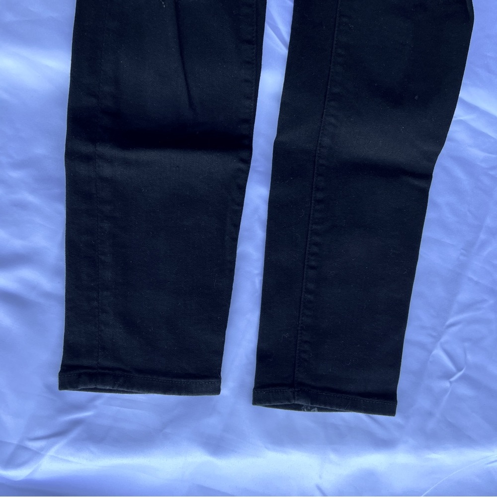 FRAME Denim Le Skinny de Jeanne Jeans in Jefferson Noir Women 25 Distressed Leg - Picture 5 of 12